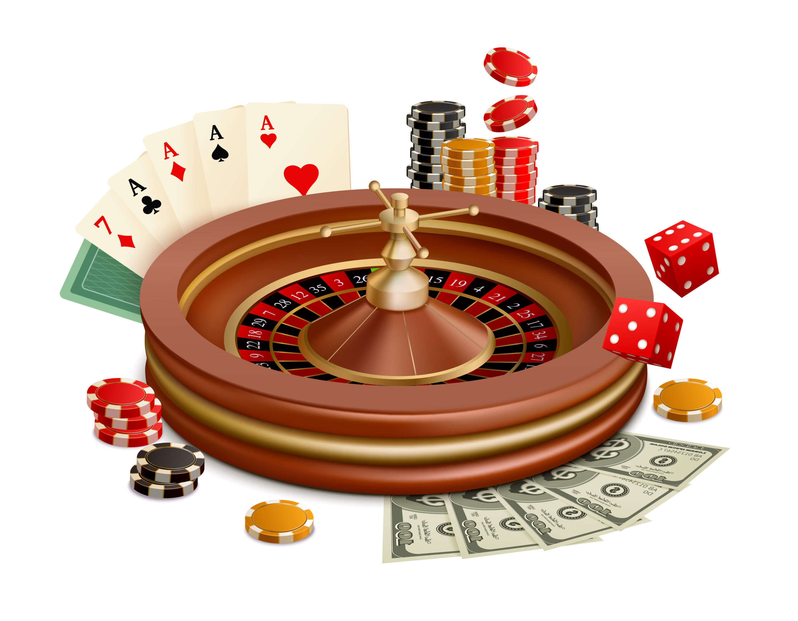 casino realistic illustration